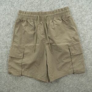 Elwood Shorts Mens Medium Orange Swim Surf Lined Elastic Waist Logo Drawstring